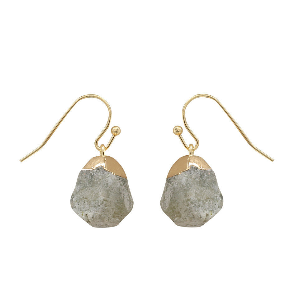 Gold earrings with crystal earrings