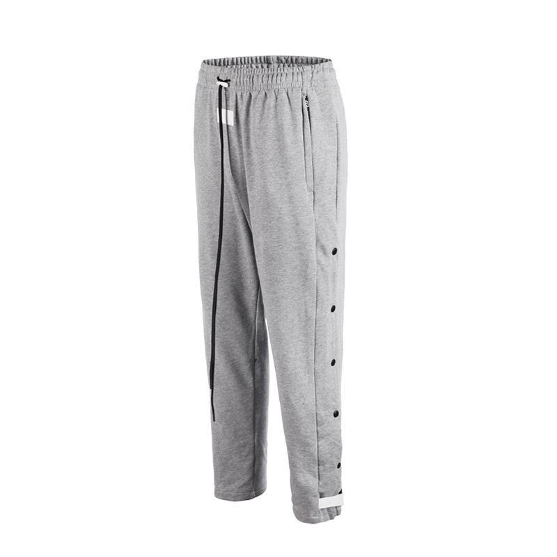 Buttoned sports sweat pants casual pants