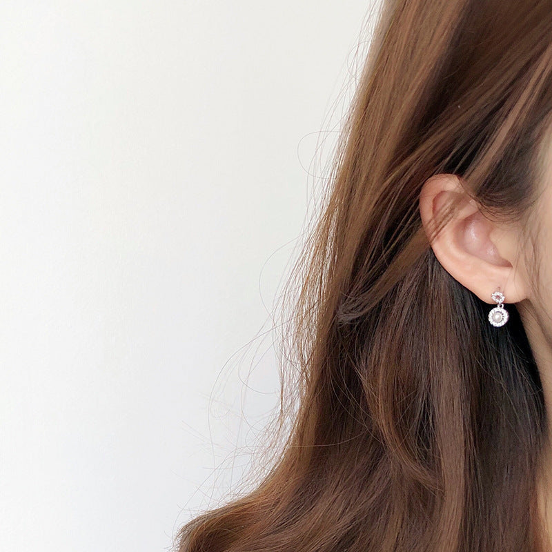 Crystal curved earrings earrings