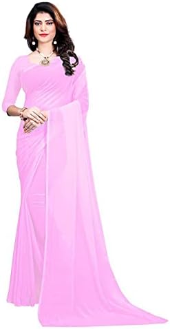 Women's Georgette Saree With Unstiched Blouse Piece