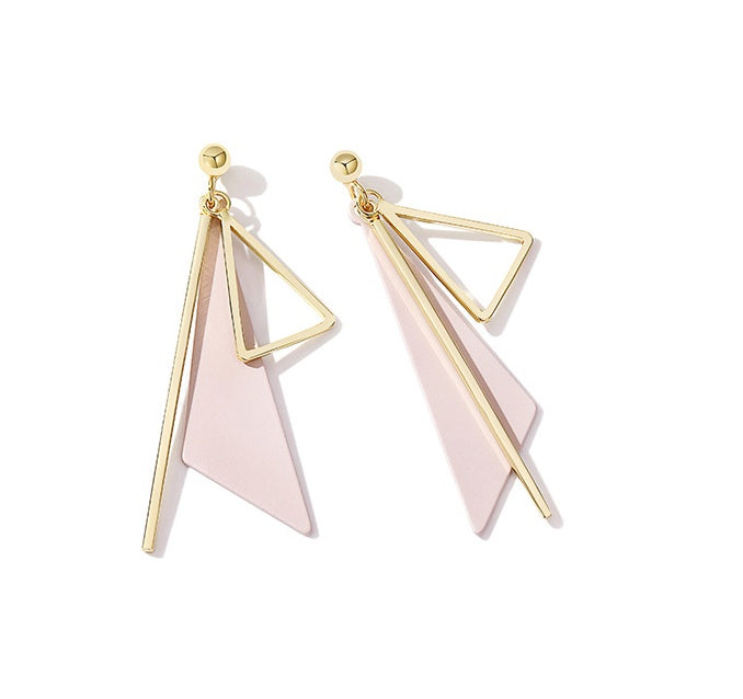 Geometric triangle earrings irregular earrings