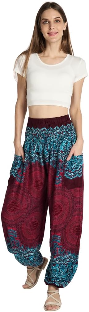 High-Waisted Boho Harem Yoga Pants for Women