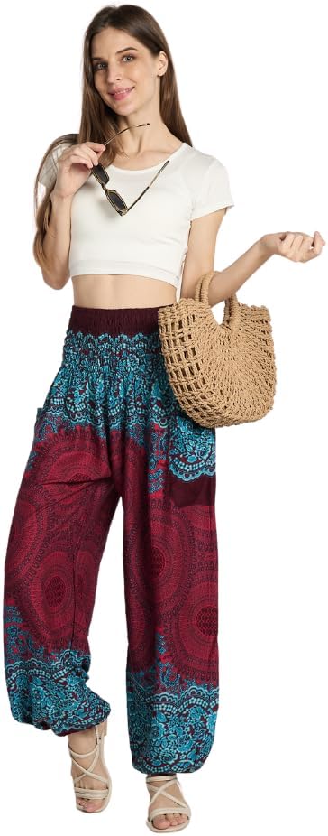 High-Waisted Boho Harem Yoga Pants for Women