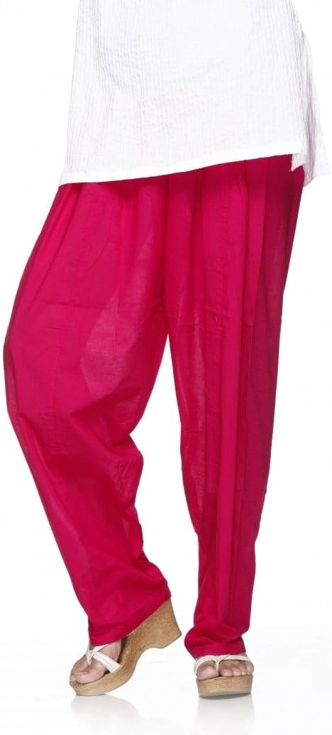 ladyline Plain Cotton Salwar Pants with Drawstring Closure Indian Baggy Pants for Women Yoga