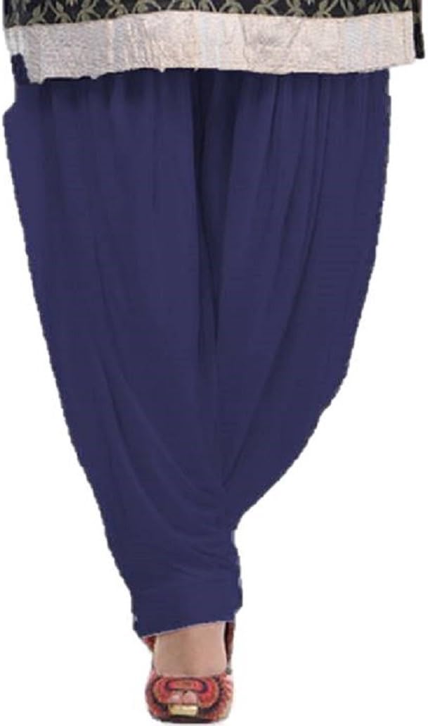 Patiala Salwar, Harem Pants, Yoga Pilates Pants 100% Cotton Free Style (Navy Blue)