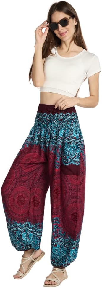 High-Waisted Boho Harem Yoga Pants for Women