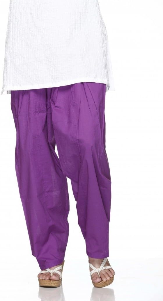 ladyline Plain Cotton Salwar Pants with Drawstring Closure Indian Baggy Pants for Women Yoga