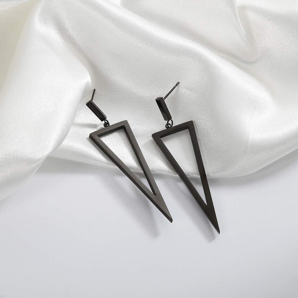 New Metal Black Triangle Earrings Earrings Earrings