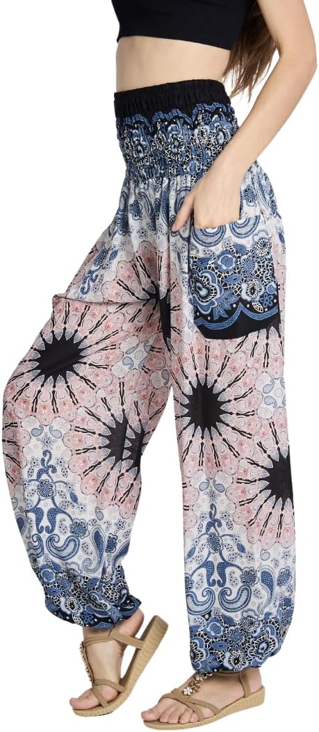 High-Waisted Boho Harem Yoga Pants for Women