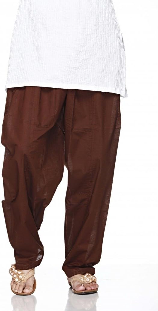 ladyline Plain Cotton Salwar Pants with Drawstring Closure Indian Baggy Pants for Women Yoga