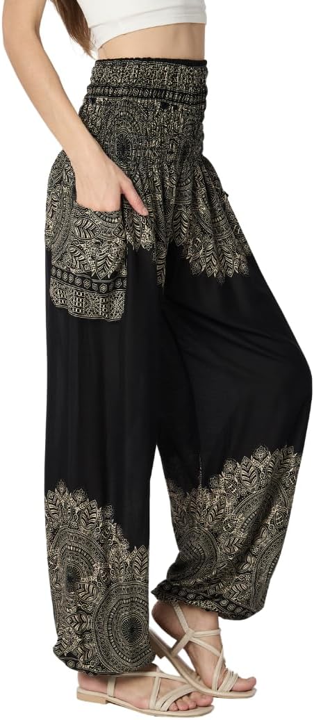 High-Waisted Boho Harem Yoga Pants for Women