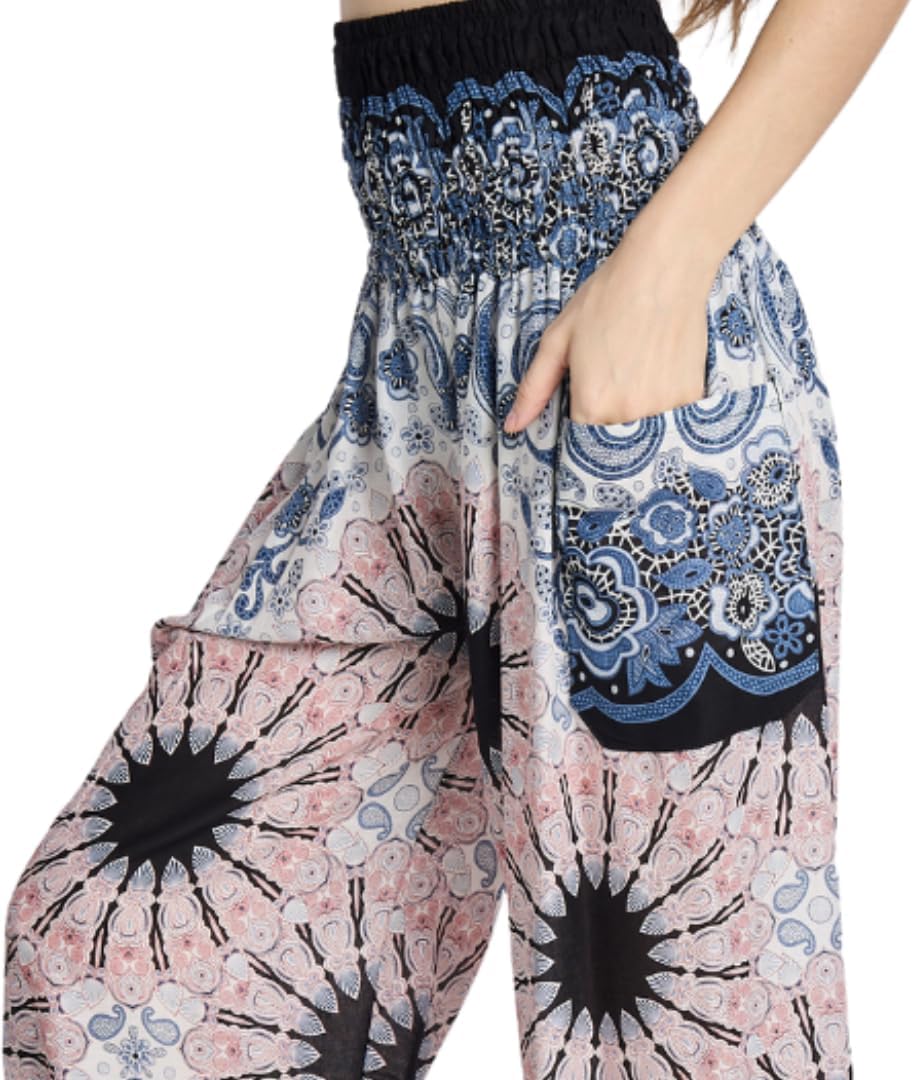 High-Waisted Boho Harem Yoga Pants for Women