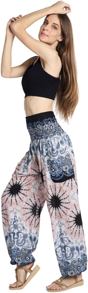 High-Waisted Boho Harem Yoga Pants for Women