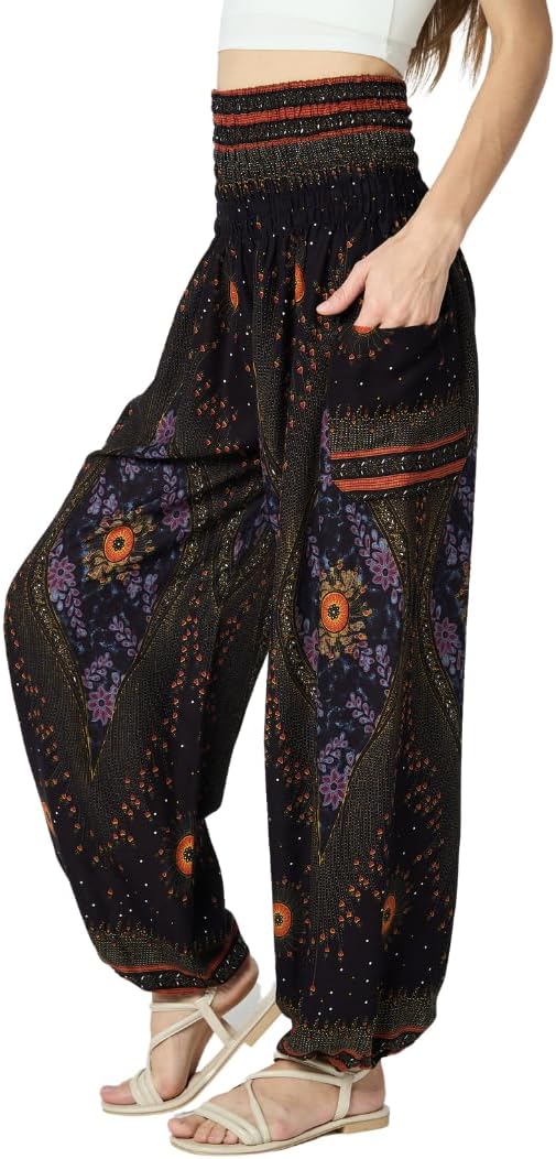 High-Waisted Boho Harem Yoga Pants for Women