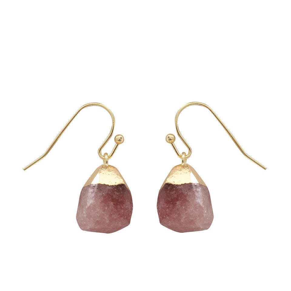 Gold earrings with crystal earrings