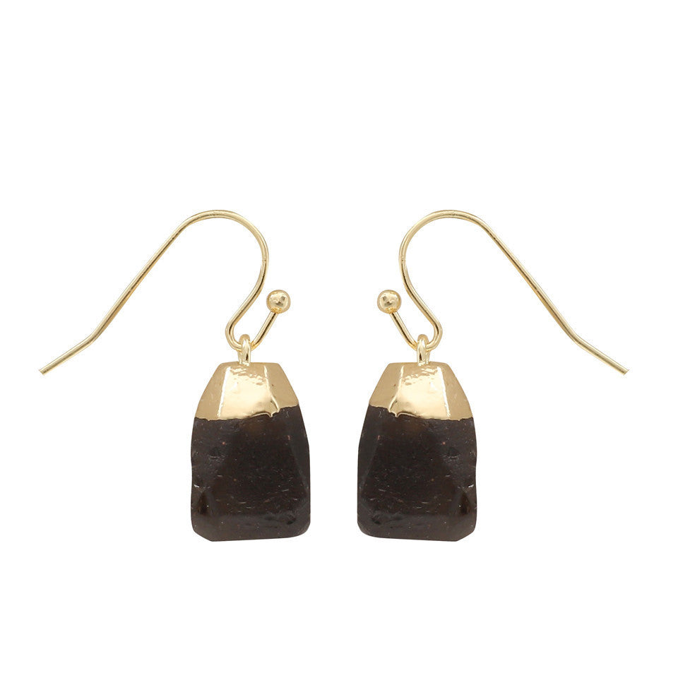 Gold earrings with crystal earrings