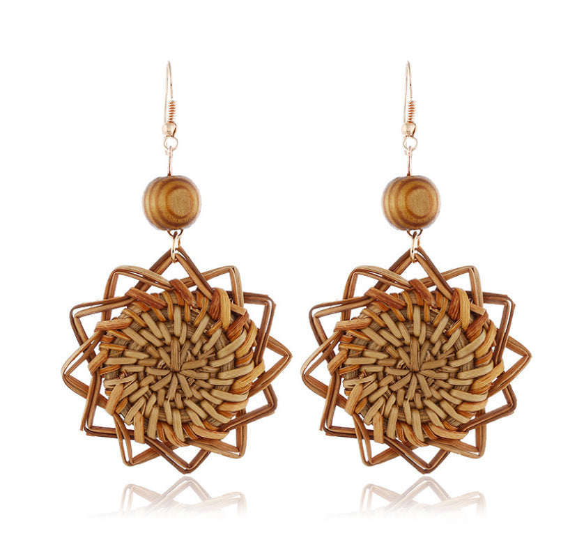 Rattan Handmade Bamboo Earrings Earrings Earrings Earrings Earrings