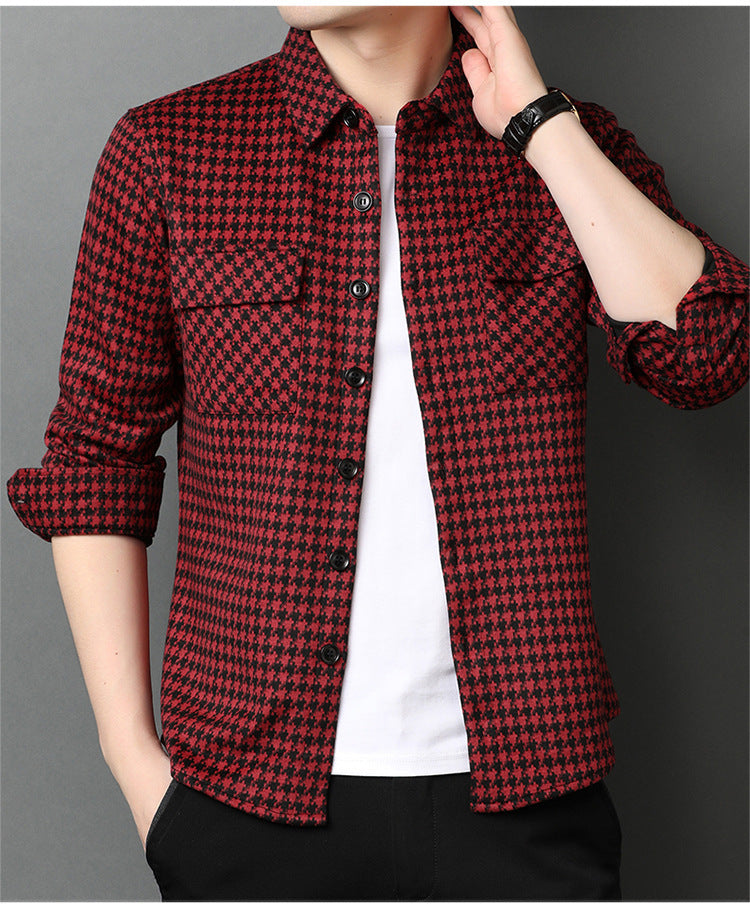 Multi-pocket Shirt Fashion Men's Business Shirt