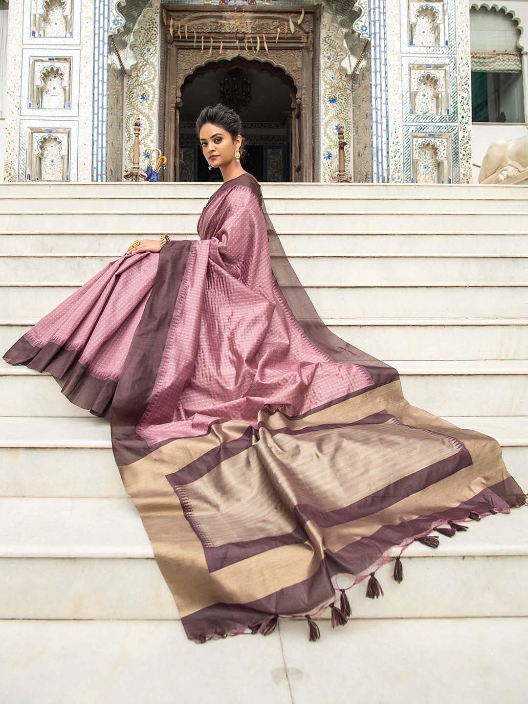 Women's Traditional Silk Saree With Unstitched Blouse Piece