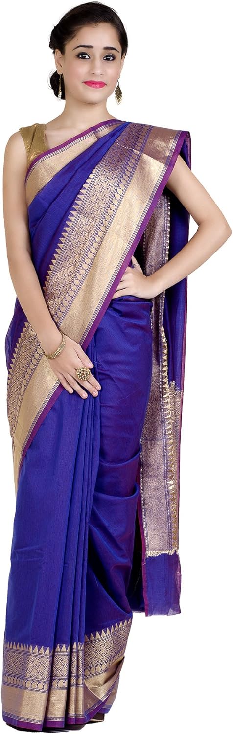 Chandrakala Banarasi Saree for Women with Unstitched Blouse Piece Indian Wear (1258)