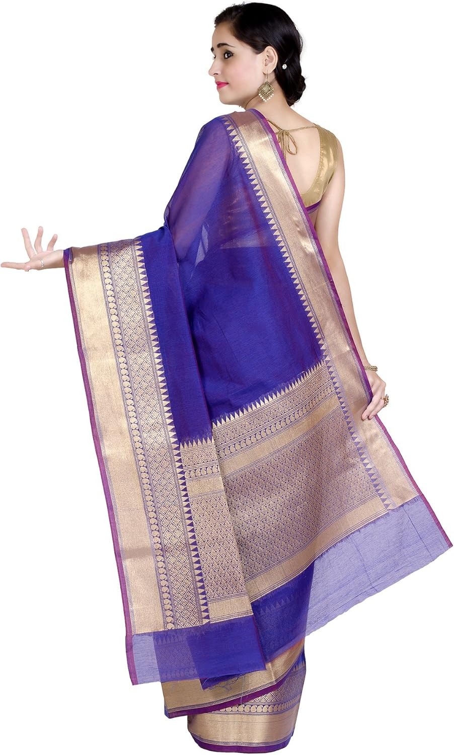 Chandrakala Banarasi Saree for Women with Unstitched Blouse Piece Indian Wear (1258)