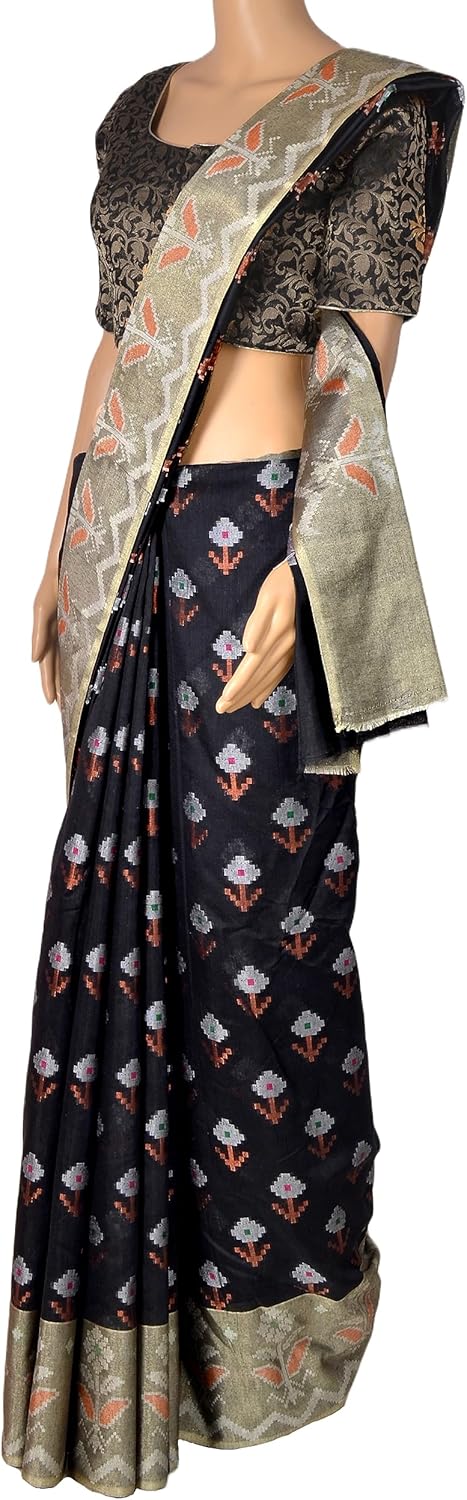 Chandrakala Banarasi Saree for Women with Unstitched Blouse Piece Indian Wear (1436-P)