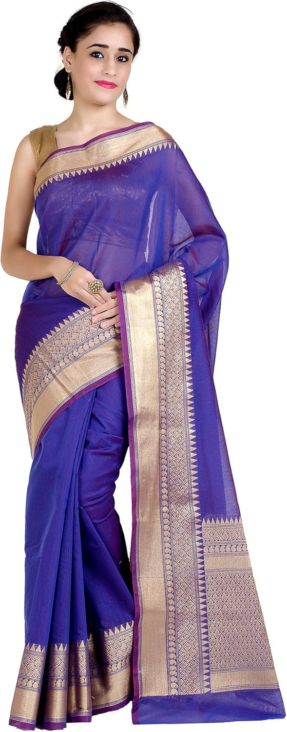 Chandrakala Banarasi Saree for Women with Unstitched Blouse Piece Indian Wear (1258)