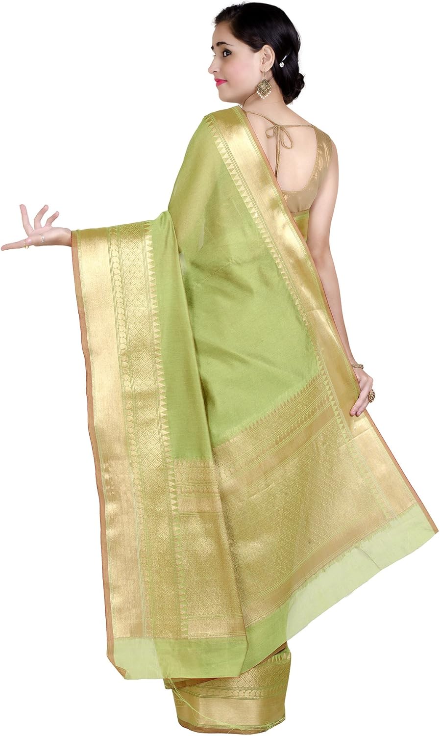 Chandrakala Banarasi Saree for Women with Unstitched Blouse Piece Indian Wear (1258)