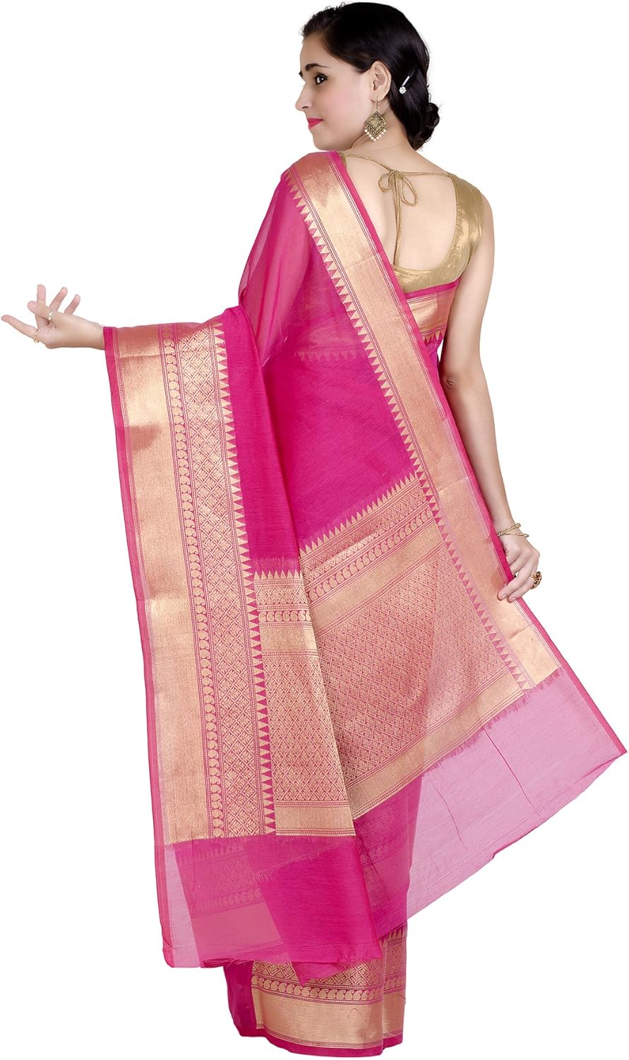 Chandrakala Banarasi Saree for Women with Unstitched Blouse Piece Indian Wear (1258)