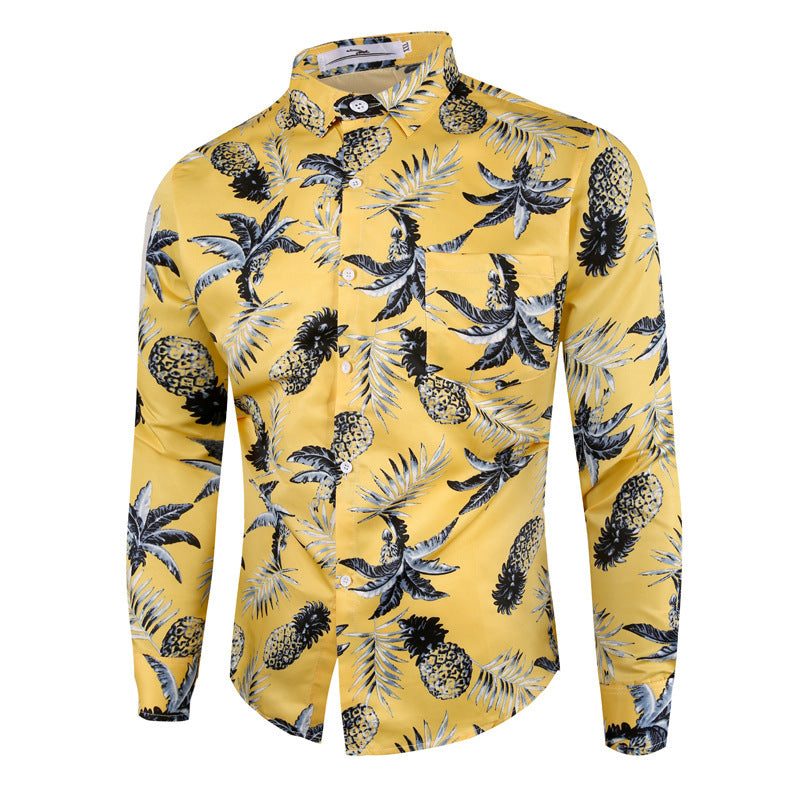 Hawaiian Men's Long Sleeve Shirt Men's Shirt