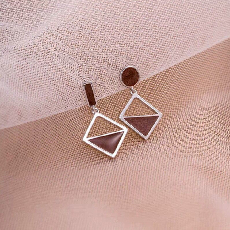 Temperament Earrings Asymmetrical Earrings Frosty Earrings