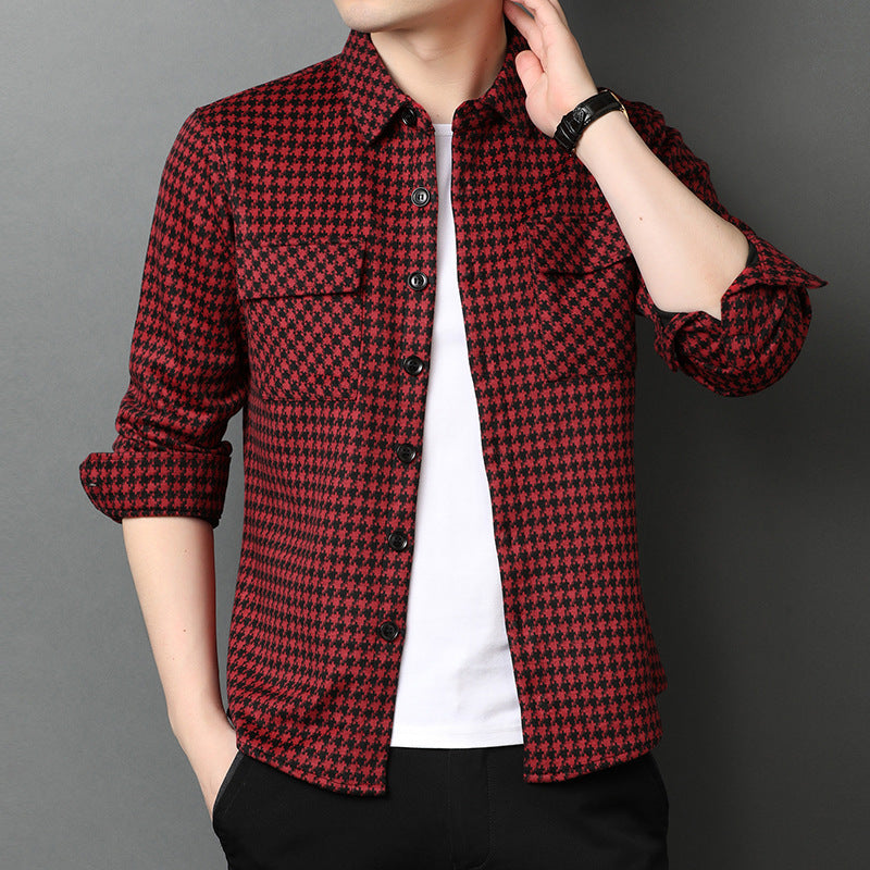 Multi-pocket Shirt Fashion Men's Business Shirt