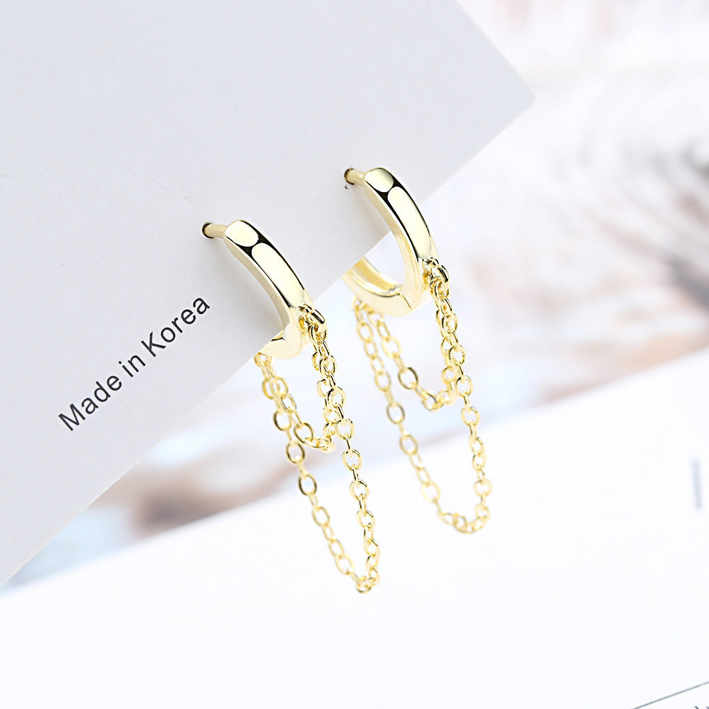 Double chain earrings earrings