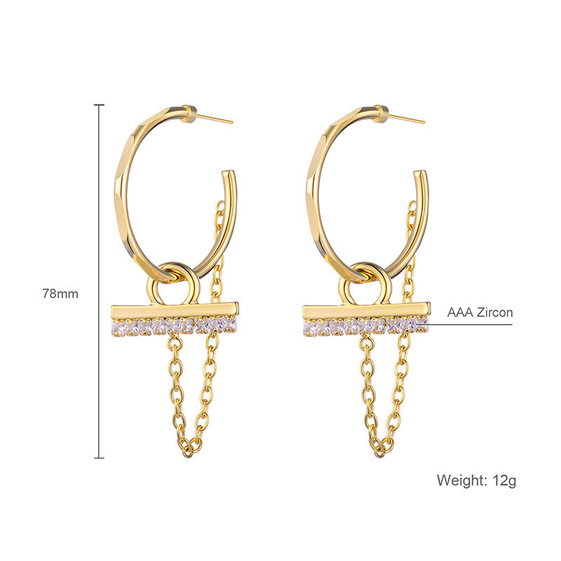 Fashion Trend Earrings Hot Alloy Circle Earrings Earrings