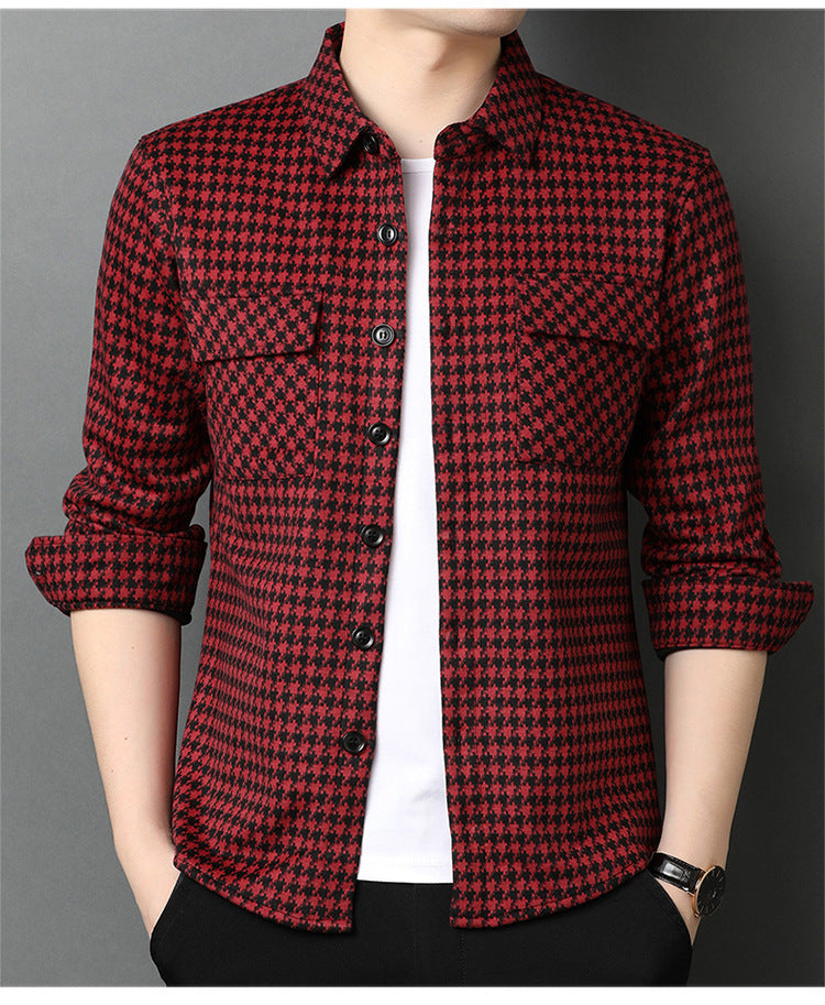 Multi-pocket Shirt Fashion Men's Business Shirt