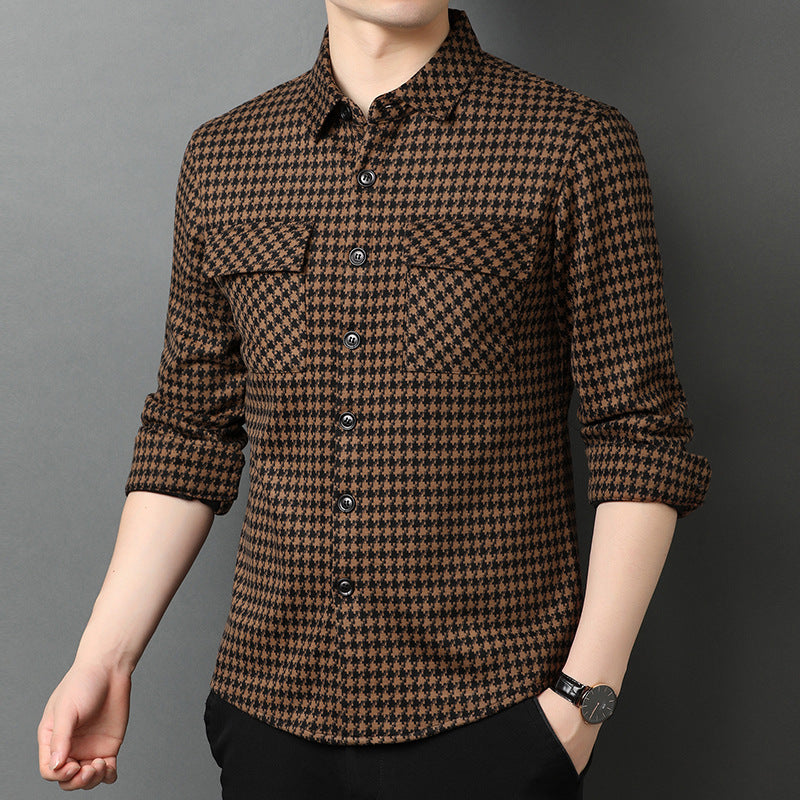 Multi-pocket Shirt Fashion Men's Business Shirt